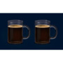 De'Longhi DLSC320 Ensemble de verres à café long américain, tasse résistante en verre borosilicaté, confortable à tenir, lavable