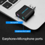 VENTION Carte Son Externe, Adaptateur USB Audio Jack 3,5mm Carte Son USB Plug Play, Boîtier en Aluminium, Compatible avec PC, Ma