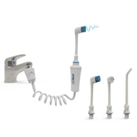 Jet dentaire SOWASH TRIO, Se connecte au robinet, Hydropulseur Dentaire Sans piles ni électricité, 1 tête Vortice + 1 tête de Vo