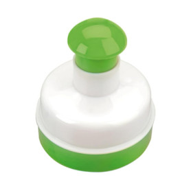 Ibili 777201 Moule à steak haché rond, Blanc/Vert