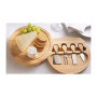 Ibili 782750 Set de Couteaux à Fromage, Inox, Marron, 21 x 21 x 4 cm