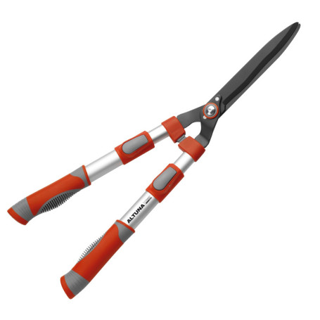 Taille-haie télescopique J449 - Manche bi-matière - Lame ondulée - Solide et très léger - Sécateur renforcé en aluminium - Convi