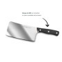 Lacor - 39018 - Cuisine Macheta, Couteau Boucher Professionnel, Acier Inoxydable, Poignée Ergonomique, Mesure des Feuilles 17 x 