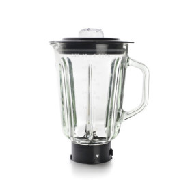 Lacor 69584 Carafe pour mixeur Delicy, récipient en Verre, idéal pour Les zumos, Smoothies et crèmes, 4 Lames, Couvercle herméti