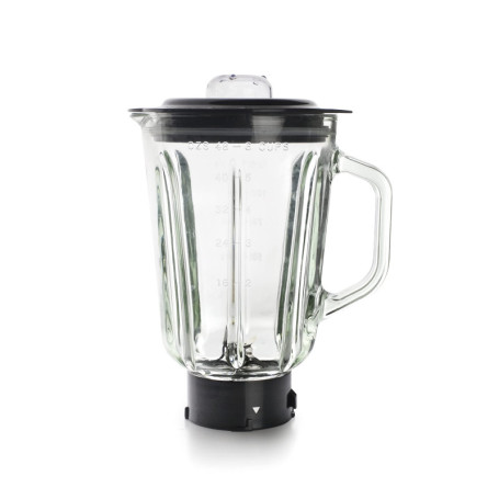 Lacor 69584 Carafe pour mixeur Delicy, récipient en Verre, idéal pour Les zumos, Smoothies et crèmes, 4 Lames, Couvercle herméti