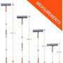 Nettoyeur de fenêtre Professionnel 2 en 1 avec Tige d'extension, Lave-vitres télescopique avec tête Flexible, Outils de Nettoyag