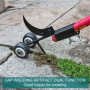 Miyobing Outil de désherbage 2 en 1 avec roues pour désherber les mauvaises herbes, outil de désherbage pour jardin, outil de dé