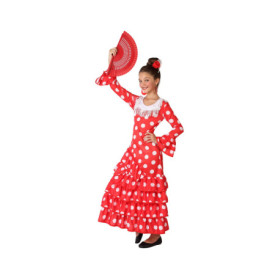 Atosa déguisement danseuse flamenco rouge 5 a 6 años