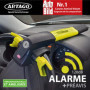 ARTAGO 870 Antivol Voiture, Haut de Gamme, Canne Antivol Voiture 2en1 Sans/Avec Alarme 120dB+LED, Bloque Volant Plus Sûr et Diss
