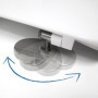 ABATTANT WC COMPATIBLE | CHARNIÈRE SPÉCIALE EXTRA LONGUE ACIER INOX | FORME D U | RÉGLABLE ET DECLIPSABLE | FACILE INSTALATION E