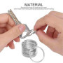 100PCS Porte-Clés claviers Set avec Anneaux Brisés et chaînes Blanks Bordés avec 4 Chaîne de Liaison en Alliage Artisanat (100pc