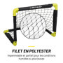 Dunlop Cage de Foot 50 x 44 x 44 cm - Ensemble de 2 Buts de Foot - Mini But Pliable - Kit Entrainement Football pour Enfants et 