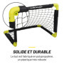 Dunlop Cage de Foot 50 x 44 x 44 cm - Ensemble de 2 Buts de Foot - Mini But Pliable - Kit Entrainement Football pour Enfants et 