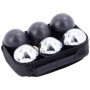 Engelhart - 010207 - Jeu de Boules 2 x 3 Noires et Grises - 74 mm - Triplette - Jeu de Petanque - 6 Boules de Pétanque, Sac en N