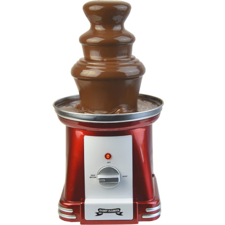 Gadgy Fontaine à Chocolat à 3 niveaux - Fontaine à Chocolat en Acier Inoxydable - Fontaine à Chocolat Retro Look - Fondue à Choc
