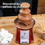 Gadgy Fontaine à Chocolat à 3 niveaux - Fontaine à Chocolat en Acier Inoxydable - Fontaine à Chocolat Retro Look - Fondue à Choc