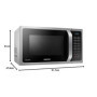Samsung MC28H5015CS Micro-ondes Combiné, SmartOven, 900 W, Grill 1500 W, 28 L, 51,7 x 31 x 47,6 cm, Argent