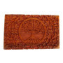 Ajuny Coffre au Trésor Décoratif en Bois Sculpté à la Main 8x5 pouces Motif Arbre de vie Marron - Utilisation Polyvalente comme 