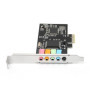Carte Son PCIe, Carte Son 6 Canaux Matériel de Conversion de Signal Audio de Bureau Stéréo avec CD de Pilotes pour 7/Vista/XP 32