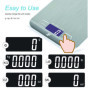 HomeFashion Balance de Cuisine Électronique de Haute Précision 5000g/1g avec Écran LCD Rétroéclairé, 6 Unités et Fonction Tare A