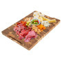 Erreke Planche a Decouper Bois, Bois de Teck End Grain, Couper Servir Viande Fromage Pain, Grande Planche à Découper, 44 x 29.5 