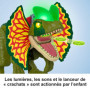 Fisher-Price Jouet dinosaure Imaginext Jurassic World Dilophosaurus, figurine de plus de 40 cm avec effets lumineux et sonores, 