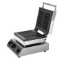 VEVOR Gaufrier Commercial 2000 W, Appareil à Gaufres Belges Rectangulaires Capacité 2PCs, en Acier Inoxydable, Antiadhésif, avec