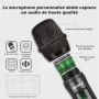 Talomen Microphone sans fil professionnel,système de dual microphone à 2.4 GHz Karaoké Dynamique Rechargeable avec Récepteur,160