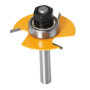 Gasea 8mm Jeu de Forets de Toupie à 3 Ailes Réglables Router à Rainure Bits Fraise à Bois Mèche de Menuiserie Routeur T Forme Av