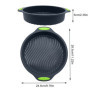 Moule Gateau Silicone Rond 25cm, 9 Pouces Antiadhésif Moule à Gateau Réutilisable, Dégagement Rapide Moule Silicone Patisserie R