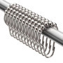 20PCS Anneaux de Douche en Acier Inoxydable, Crochets Rideau de Douche Anneaux pour Rideau de Douche en Acier Inoxydable pour Sa
