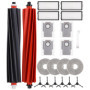 Kit Pièces d'rechange Compatible pour Roborock Q Revo master/Q Revo Slim,1 Paire de Brosses Principales, 4 Filtres, 4 Sacs à Pou