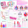 Lubibi Unicorn Ensembles de Maquillage Lavables pour Filles avec Vernis à Ongles, Rouge à Lèvres pour Les Cadeaux d'anniversaire