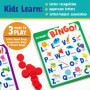 Peaceable Kingdom, Bingo alphabétique ! Jeu d'apprentissage des Lettres, Apprendre Les Lettres majuscules Comprend 6 Plateaux de