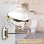 Miroir Grossissant Lumineux 1X/10X Mural Miroir Grossissant Lumineux Mural et 360°Pivotant 3 couleurs luminosité et température 