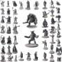 Lot de 50 figurines uniques de RPG fantastiques pour Donjons et Dragons, jeux de rôle Pathfinder, non peints, parfaits pour D&D