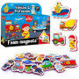 Little World Grand Lot de 24 aimants de réfrigérateur en Mousse pour Enfants de 1 an – Aimants d'apprentissage pour bébé – Aiman