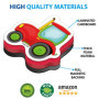 Little World Grand Lot de 24 aimants de réfrigérateur en Mousse pour Enfants de 1 an – Aimants d'apprentissage pour bébé – Aiman