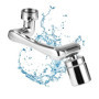 FAOKZE 1440 Degrés Aérateur de Robinet,Adaptateur de Robinet,2 Modes de Sortie,Aérateur de robinet,Fixation de Robinet Aérateur,
