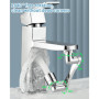 FAOKZE 1440 Degrés Aérateur de Robinet,Adaptateur de Robinet,2 Modes de Sortie,Aérateur de robinet,Fixation de Robinet Aérateur,