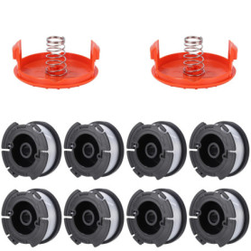 LEAZZLE 8 Pack Bobine Fil Coupe Bordure Compatible avec Black et Decker Coupe Bordures, A6481 A6485 1.65mm et 9.144m Longueur Bo