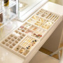 6 Plateaux Bijoux Velours, Plateau Bijoux pour Tiroir Peut Stocker/Afficher des Bijoux, Rangements Bijoux Tiroir a 6 Styles Diff