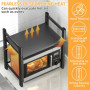 JAMATA Support de four à micro-ondes,2 Niveaux Support de Four à Micro-Ondes Extensible,Etagere Rangement Cuisine Four à Micro O