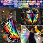 MOYKSRR Papillon Ailes pour Enfants, Cape Papillon avec Masque Papillon Bandeau, Papillon Enfant Ailes, Cape Papillon Déguisemen