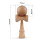 Ganzoo Kendama, Jouet Traditionnel Japonais, Bilboquet Japonais, Jeu d'adresse et de précision, matériau: Bois d'hêtre, avec Une