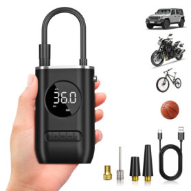 WYRIAZA Gonfleur Pneus Voiture, Compresseur à Air Portatif 150PSI 4X Plus Rapide, avec LCD Numérique et Lumière LED, 4 Modes Com