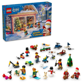 LEGO City 60436 Calendrier de l'Avent 2024, compte à rebours des vacances pour les enfants de 5 ans et plus, 24 surprises pour e