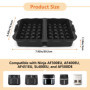 2 Pièces Moule à Gaufres Air Fryer en Silicone Rectangulaire, Insert Gaufrier Silicone pour Airfryer, Gaufrier Silicone Airfryer