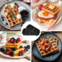 2 Pièces Moule à Gaufres Air Fryer en Silicone Rectangulaire, Insert Gaufrier Silicone pour Airfryer, Gaufrier Silicone Airfryer