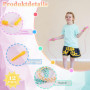 EXTRAPINS Lot de 12 cordes à sauter réglables pour enfants - Corde à sauter en nylon avec poignées en plastique - Multicolore - 